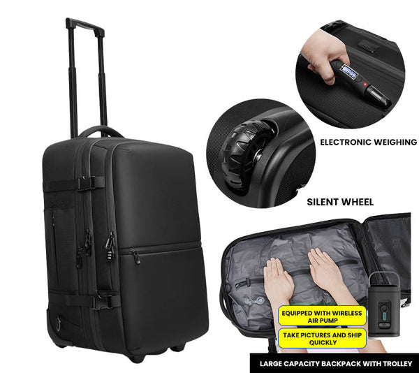 The Nexa™ Turbo Vacuum Backpack by Camel Mountain – 55L, Fits Up To 17