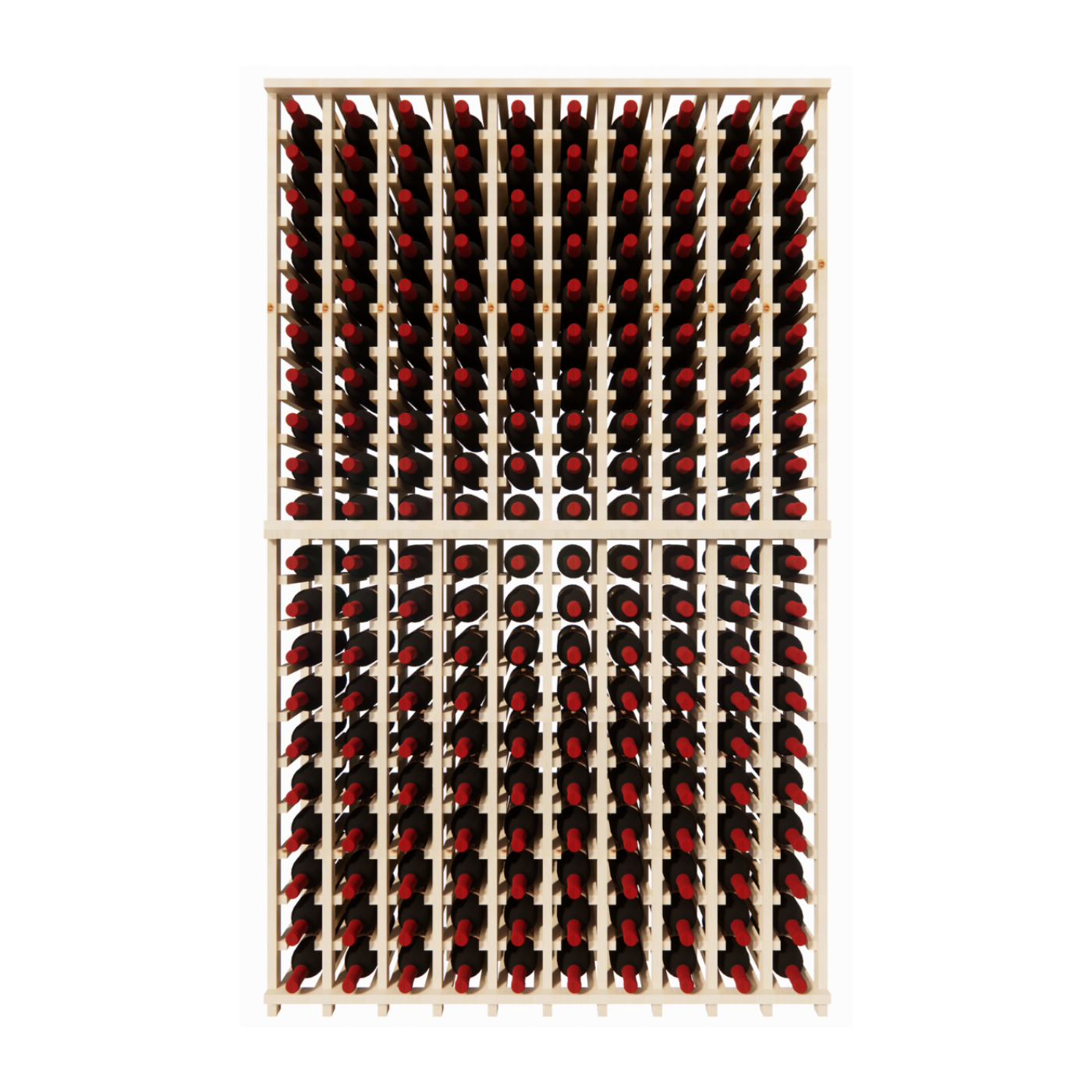 Wine Racking 10 Column Display Customizable Standard Bottle Storage