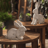 Rustic White Bunny Figurine