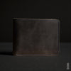 The Poseidon Wallet - Black Full-Grain Leather Wallet with Blue Stitching