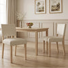 Upholstered Dining Chairs with Solid Rubber Wood Legs Set of 2-Beige