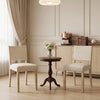 Upholstered Dining Chairs with Solid Rubber Wood Legs Set of 2-Beige - Beige