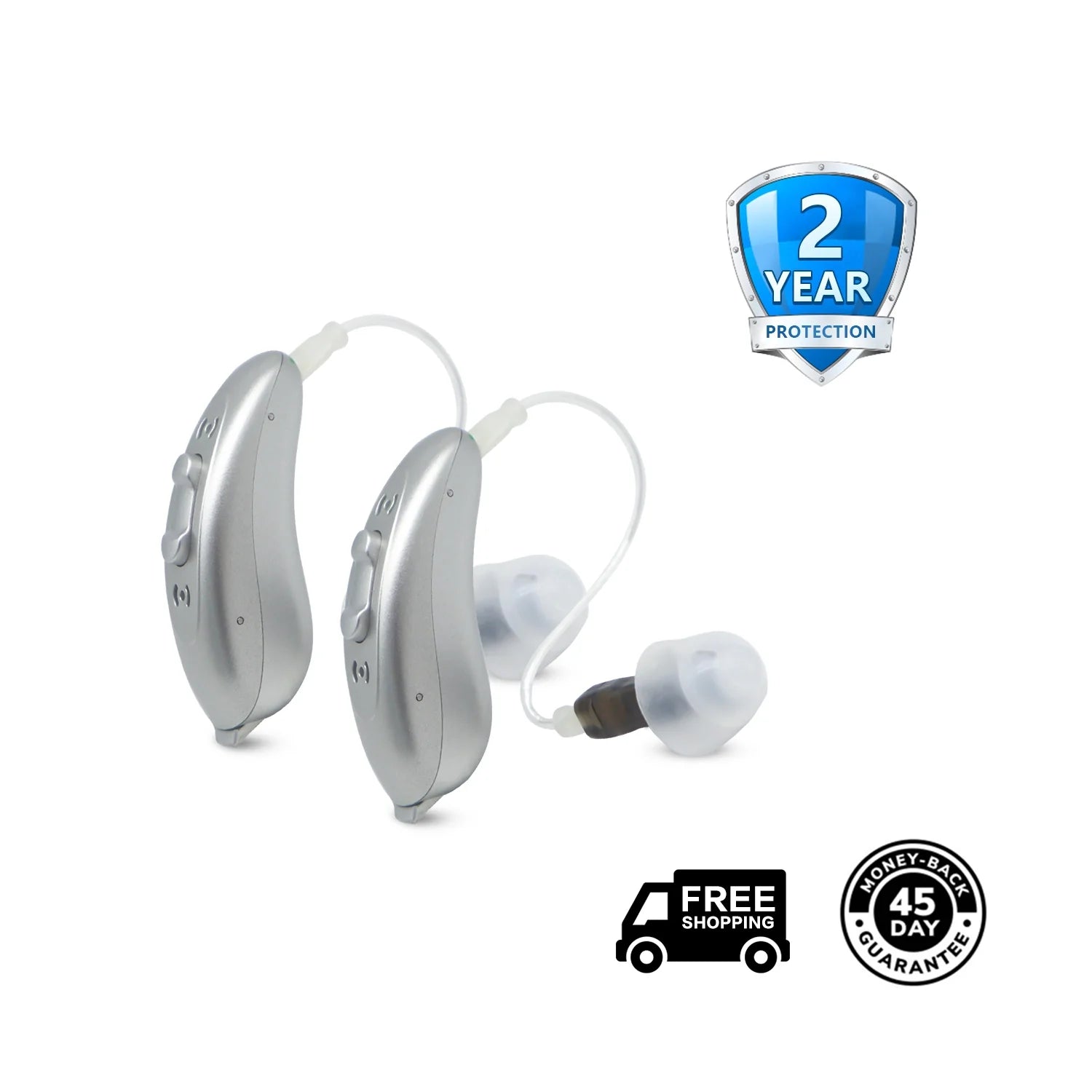 Mini RIC V03B Bluetooth Hearing Aids with App Control & 2-Year Protection Plan | CHOSGO