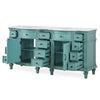72 in. W x 22 in. D x 36 in. H Freestanding Bath Vanity in Retro Green with Carrara White Marble Top