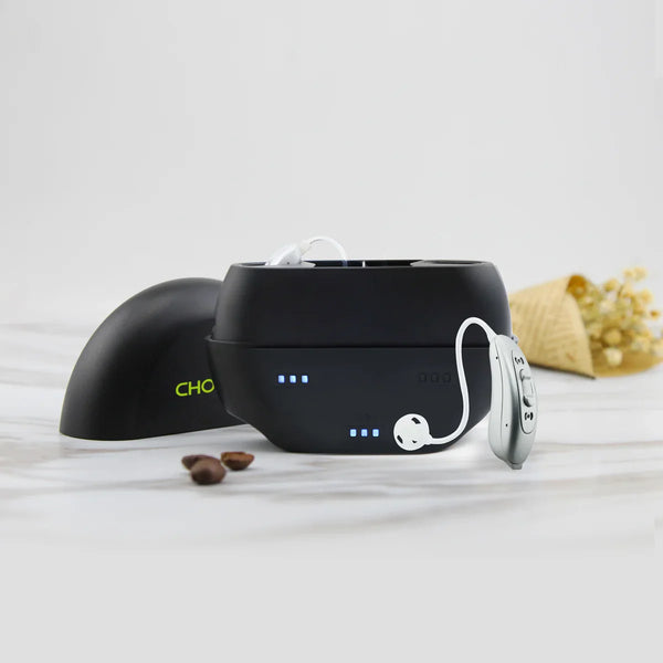 CHOSGO V402R Rechargeable Digital Hearing Aids | OTC FDA-Registered | Noise Cancelling (Pair)