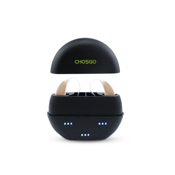 CHOSGO V402R Rechargeable Digital Hearing Aids | OTC FDA-Registered | Noise Cancelling (Pair)