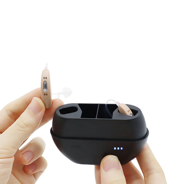 CHOSGO V402R Rechargeable Digital Hearing Aids | OTC FDA-Registered | Noise Cancelling (Pair)