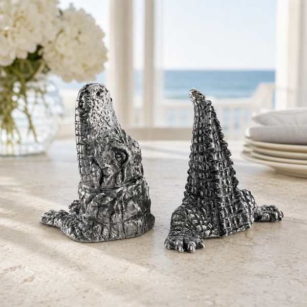 Pewter Alligator Salt & Pepper Set