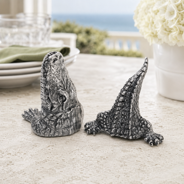 Pewter Alligator Salt & Pepper Set