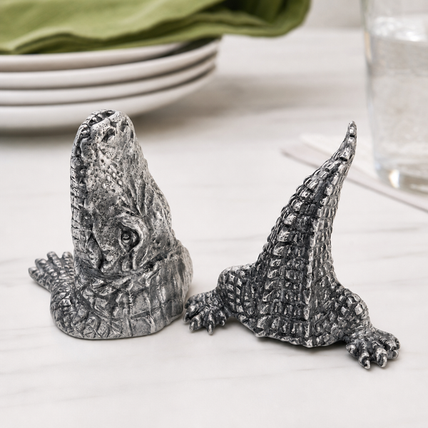 Pewter Alligator Salt & Pepper Set