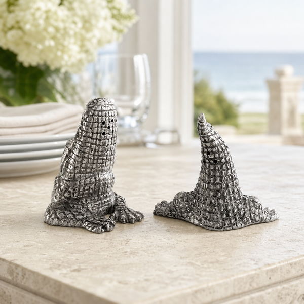 Pewter Alligator Salt & Pepper Set