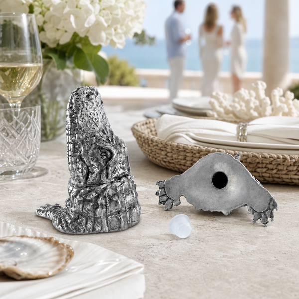 Pewter Alligator Salt & Pepper Set