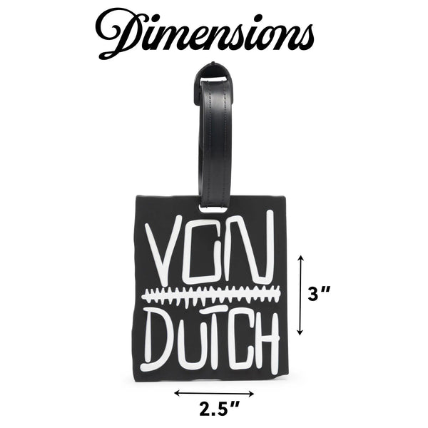 Stitched 2-Piece Suitcase ID Tag Set with Adjustable Straps