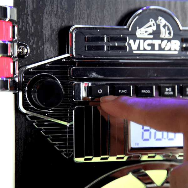 Victor Wilshire Bluetooth Jukebox with Multicolor LED Lighting and FM Radio