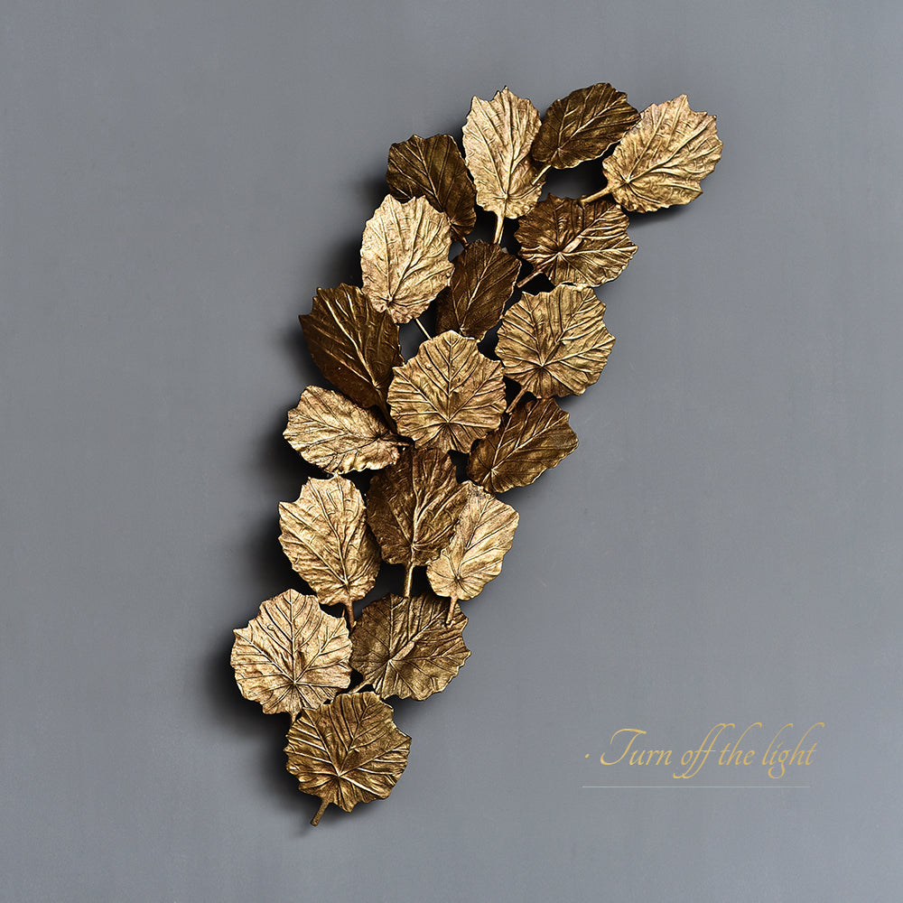 Gold Leaf Handmade Wall Sconce