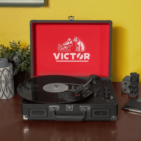 Victor Metro Dual Bluetooth Suitcase 3-Speed Turntable