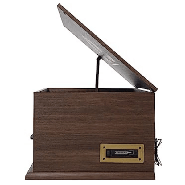 Victor State 7-in-1 Wood Music Center with 3-Speed Turntable and Dual Bluetooth