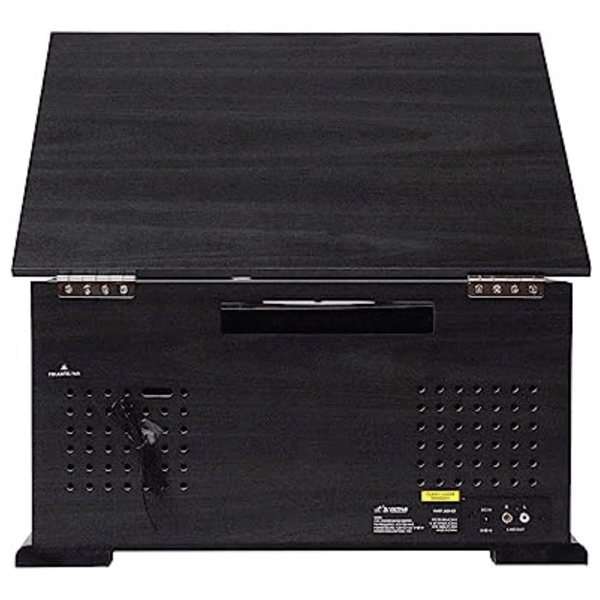 Victor State 7-in-1 Wood Music Center with 3-Speed Turntable and Dual Bluetooth