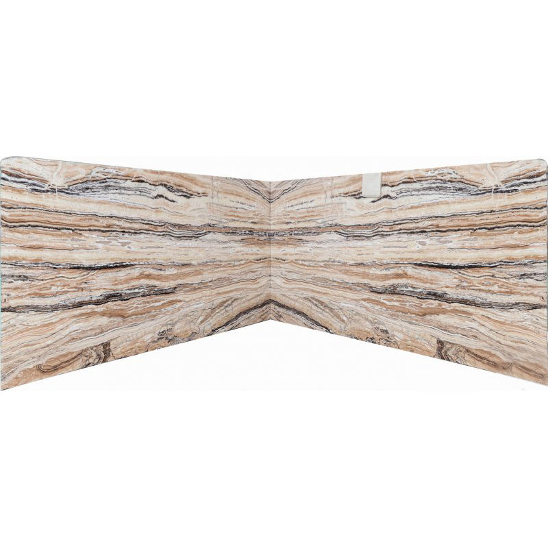 Valencia Traonyx Bookmatching Travertine Slabs Filled and Polished - Full Truckload