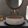 Valencia Travertine Above Vanity Bathroom Sink Rustic Sand-blasted (D)16