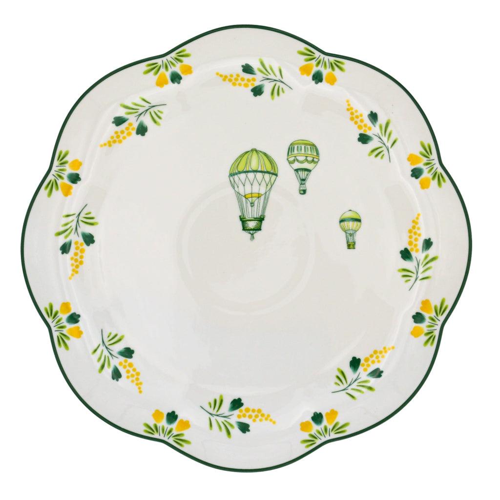 Valensole Lavender Scalloped Ceramic Dinner Plates – Set of 4 (+1 Bonus Plate)