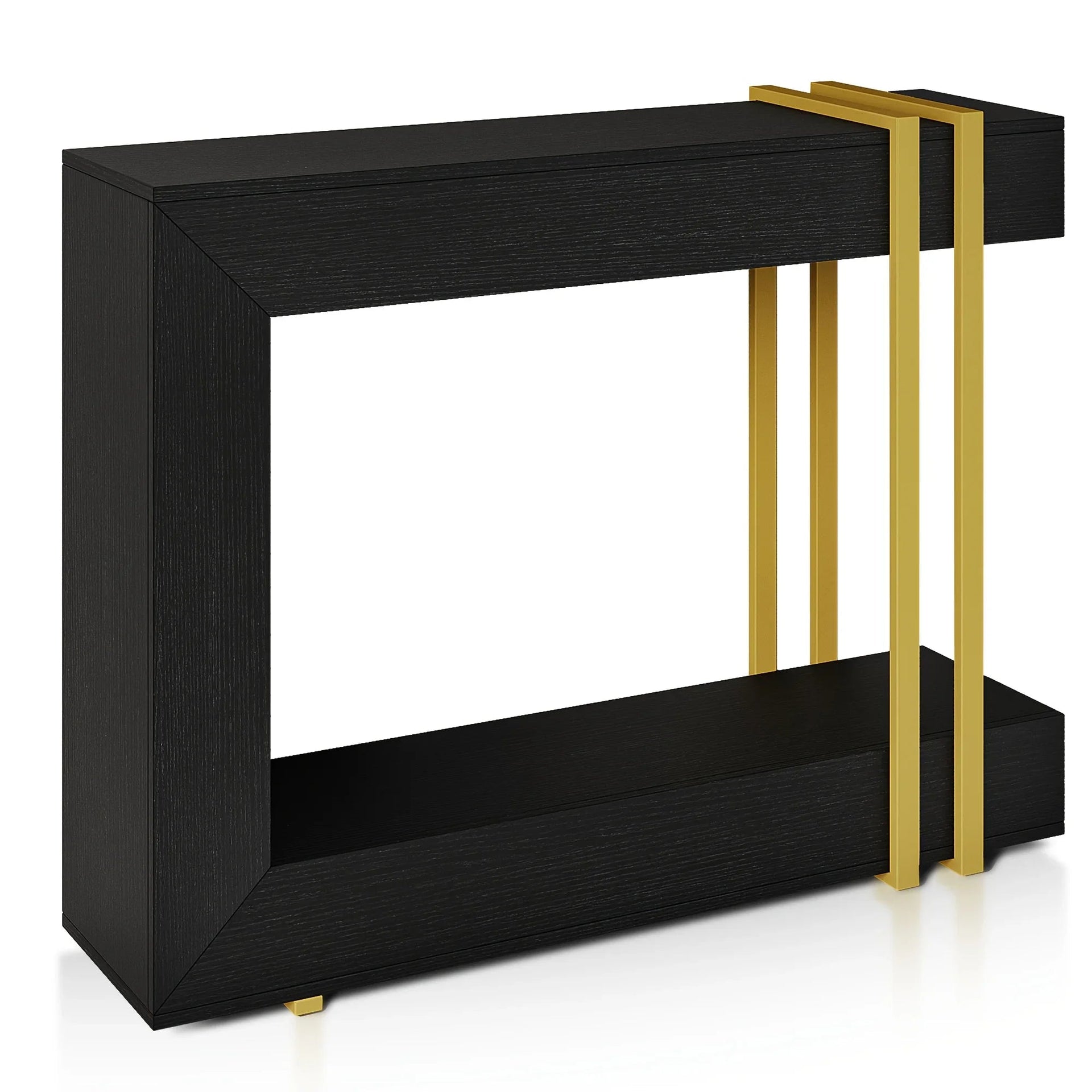 Valnase Modern 2-Tier Entry Entrance Table with Storage, Narrow Long Sofa Table Behind Couch.42.5 Inch L Console Table for Entyrway
