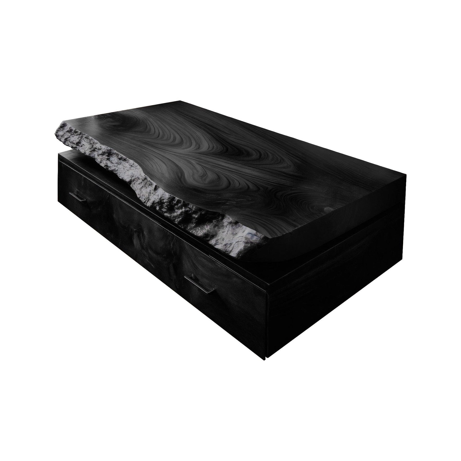 Valren Live Edge Solid Wood Floating Bathroom Vanity with Drawers