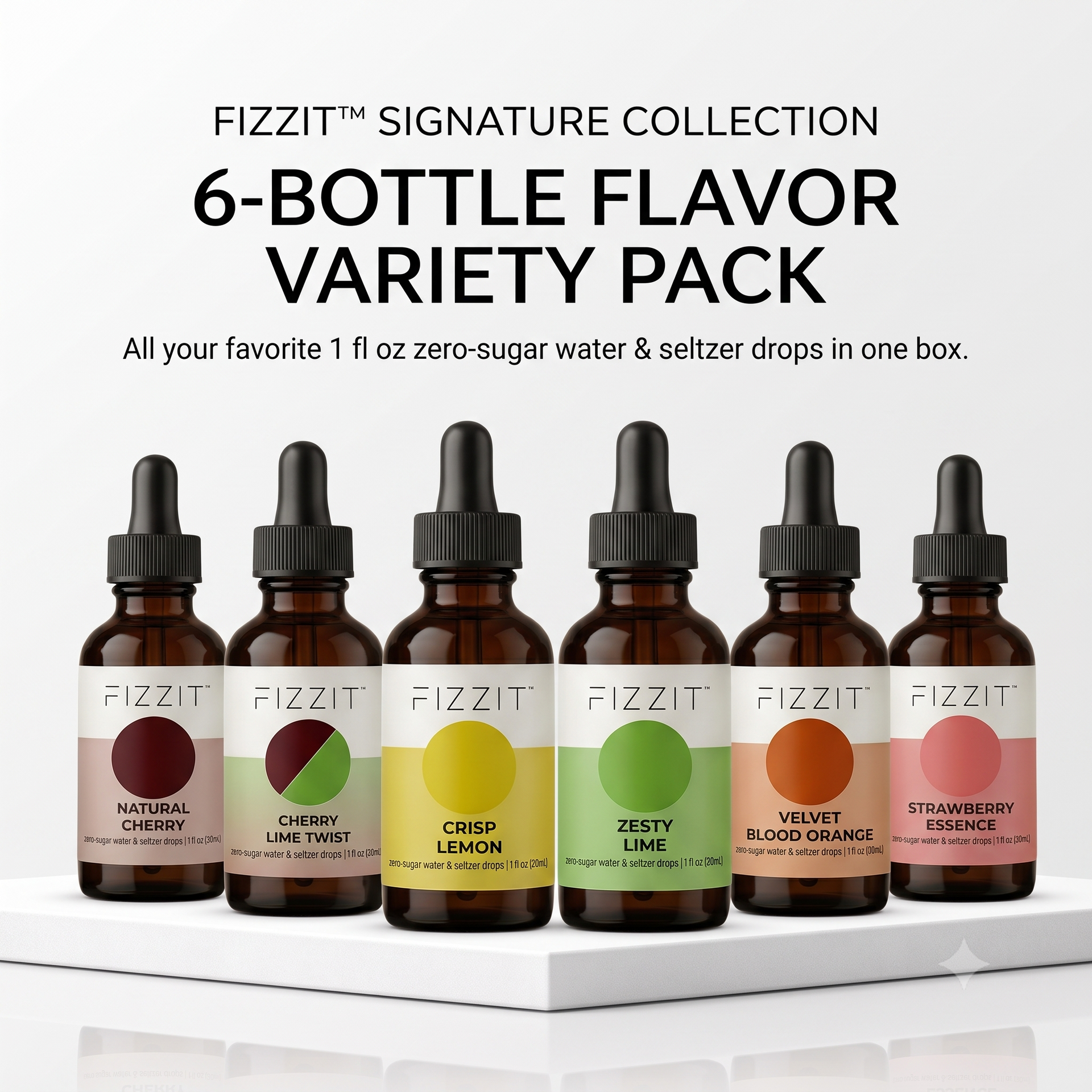 The APEX FIZZ Collection by FIZZIT: Elite Home Carbonation System Bundle | Includes Premium Soda Maker, Stainless Steel Bottle, Two 60L CO2 Cylinders, & 6 Zero-Sugar Flavor Drops (960 Cans Equivalent)