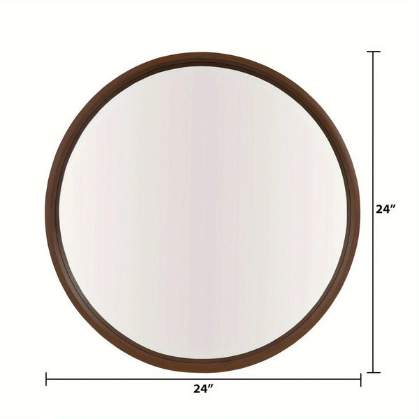 Vanity Mirror - Round Wood
