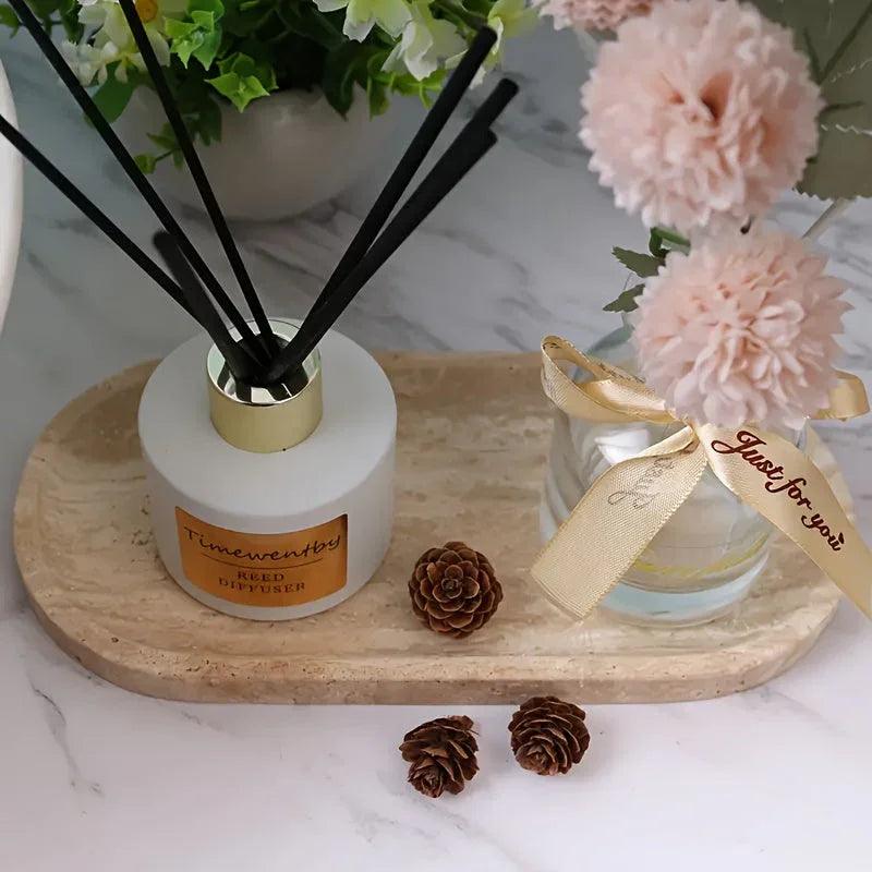 Vanity Tray - Durable Natural Stone Oval