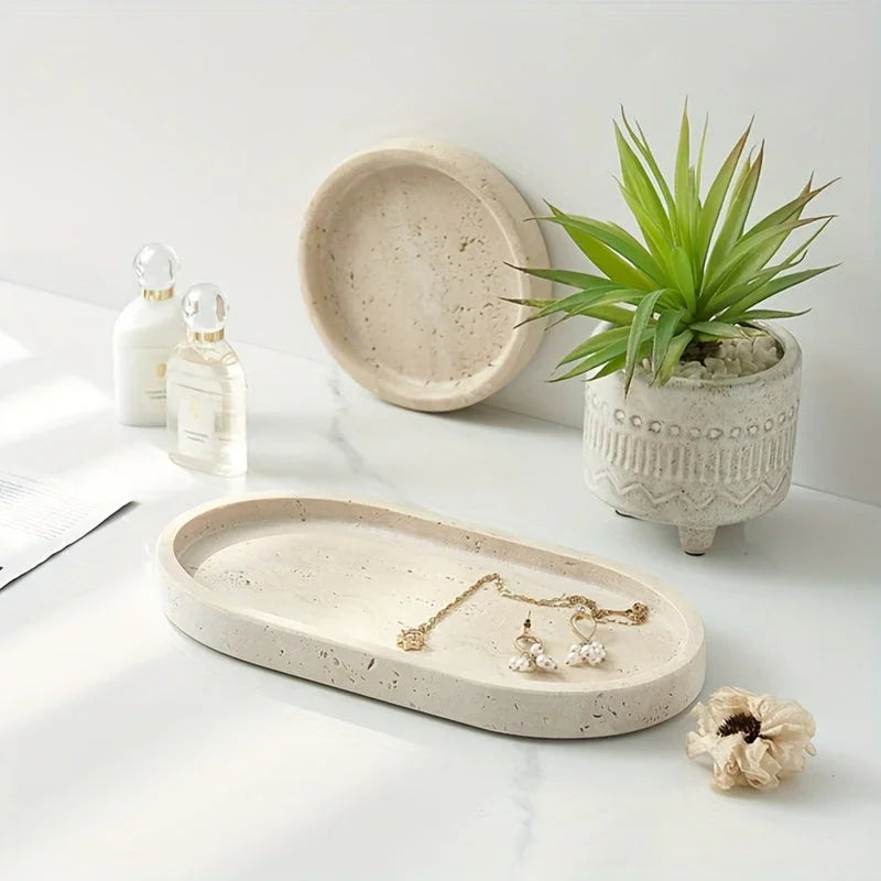 Vanity Tray - Natural Stone Travertine