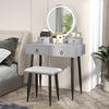 Vanity Table Set with Mirror-Gray