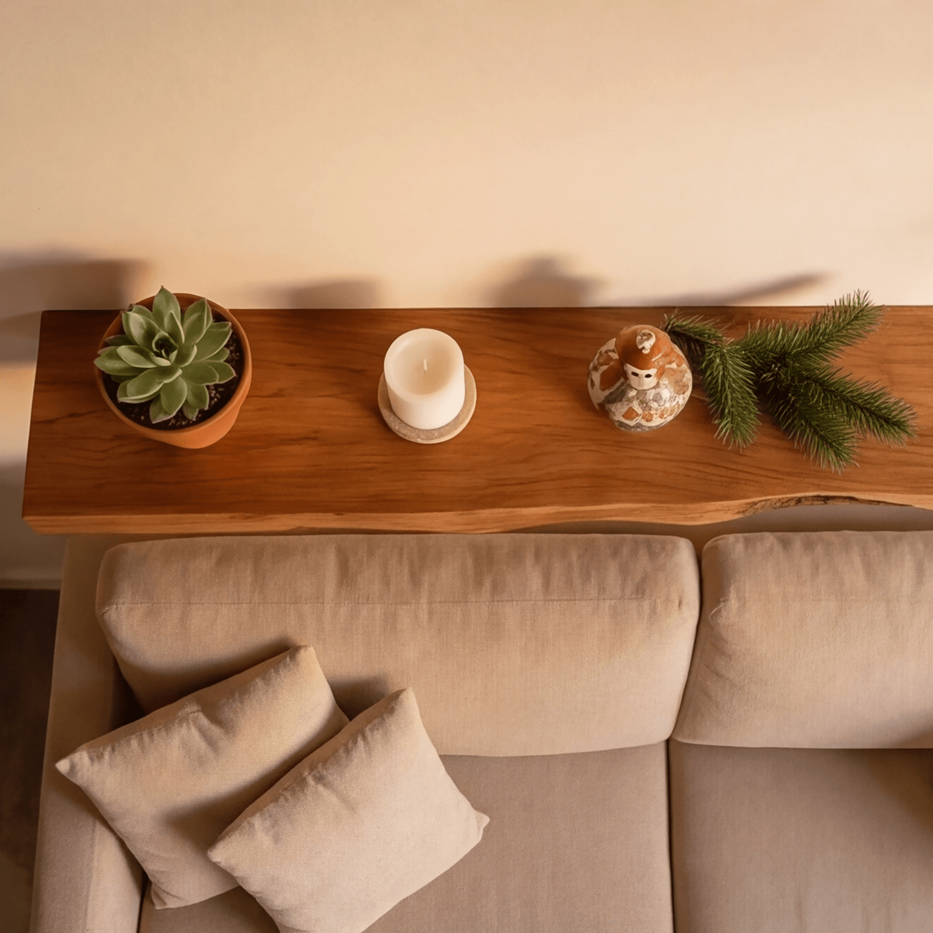 Vareon Live Edge Solid Wood Floating Shelf SPA941384