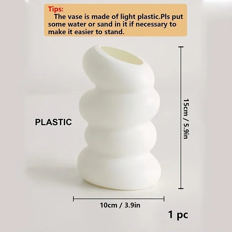 Vase - Contemporary White Spiral