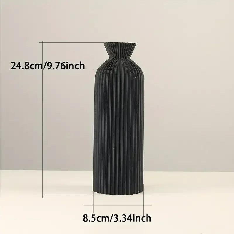 Vase - Decorative Black Plastic