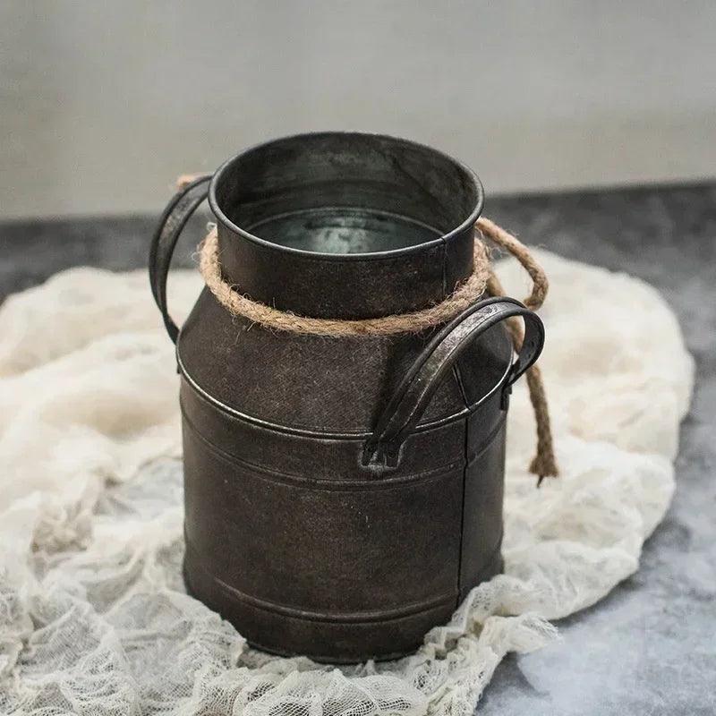 Vase - Decorative Tin Flower Bucket