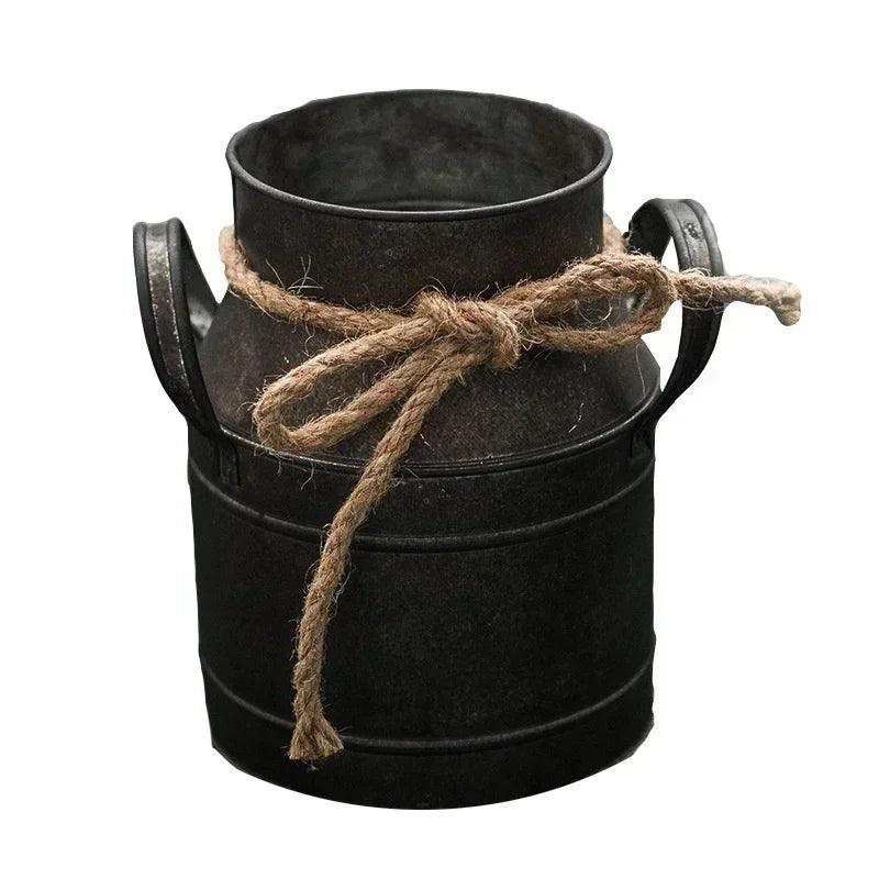 Vase - Decorative Tin Flower Bucket