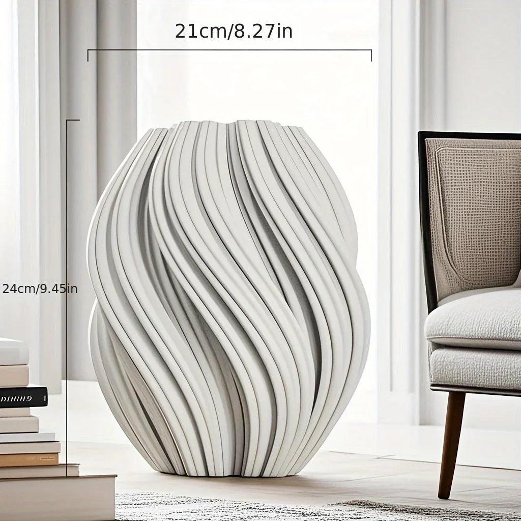Vase - Geometric Ceramic White