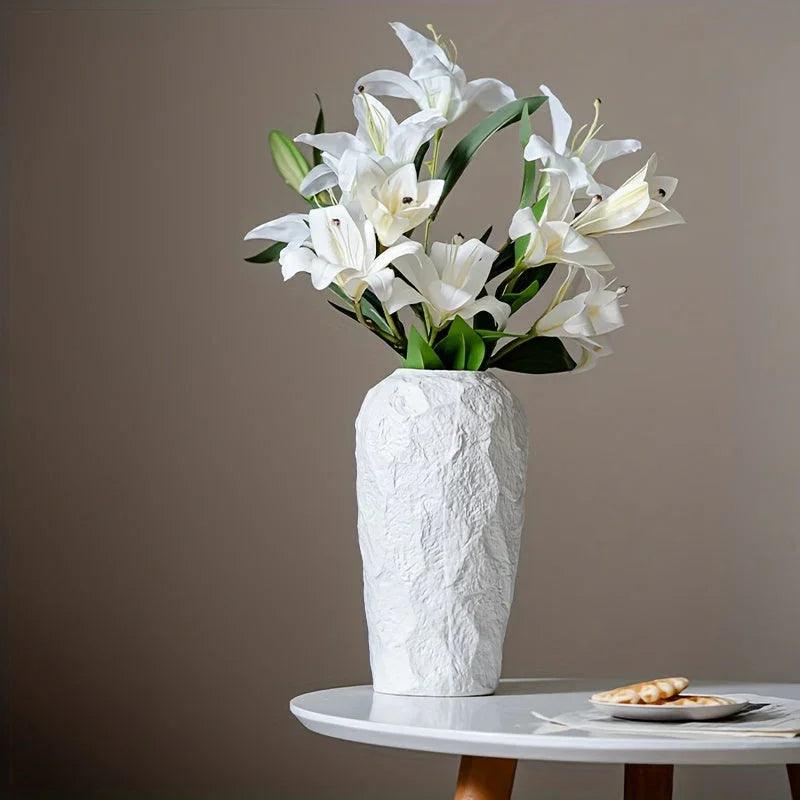 Vase - Stone Ceramic White