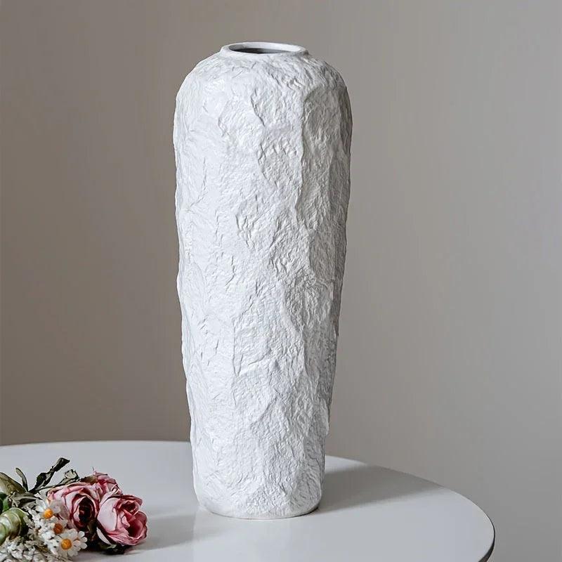 Vase - Stone Ceramic White