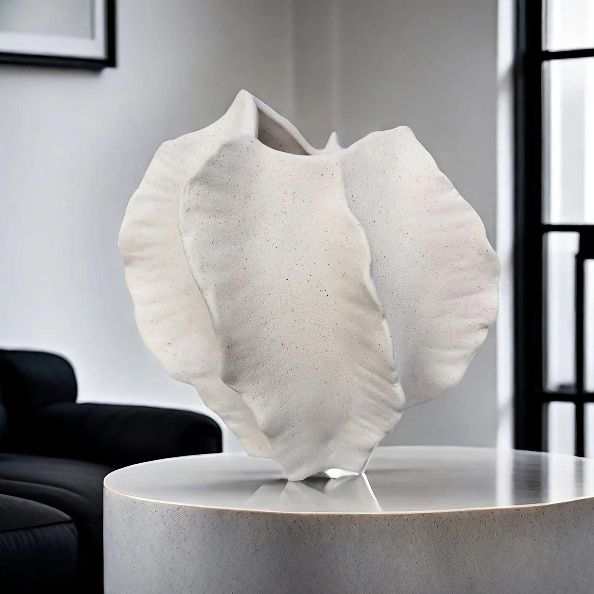 Vase - Textured Ceramic Beige