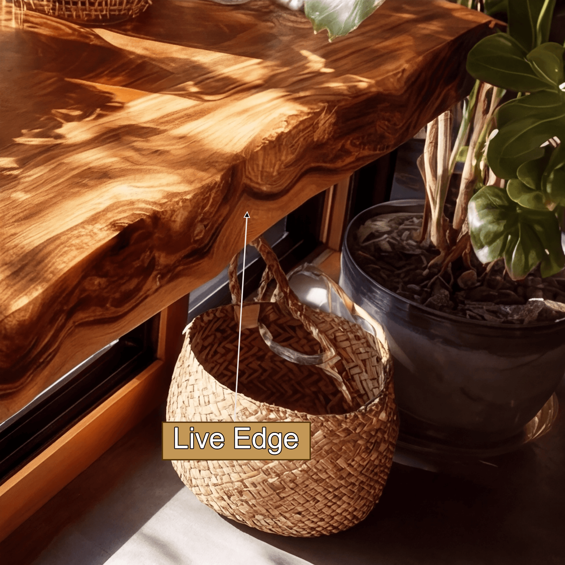 Velanor Live Edge Solid Wood Floating Shelf SPA152159