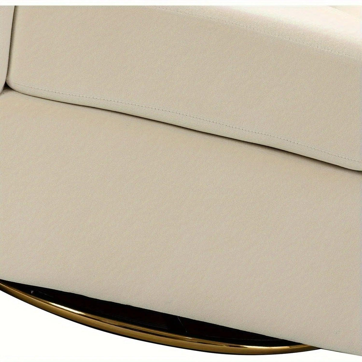 Velvet Swivel Accent Chair with Golden Metal Base
