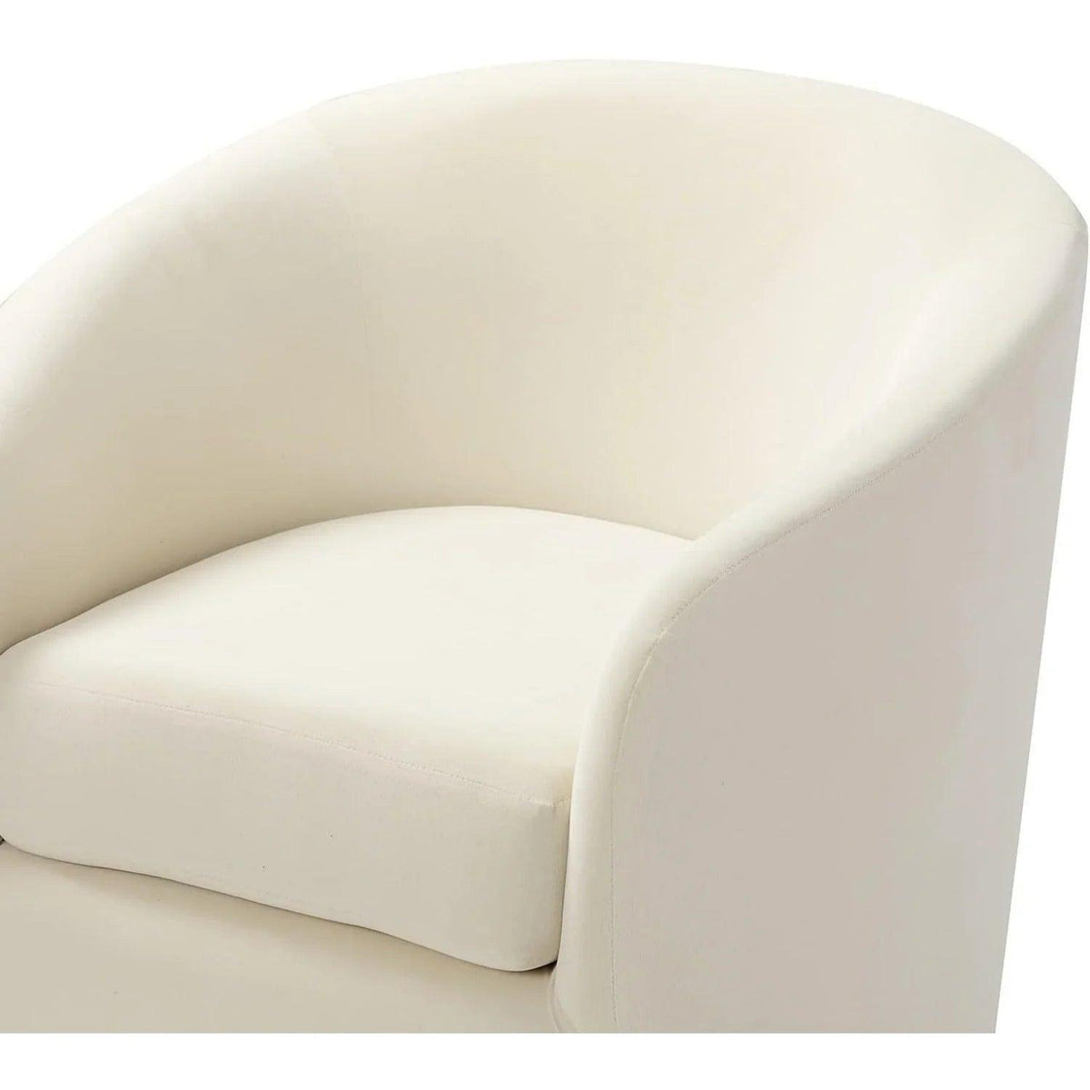 Velvet Swivel Accent Chair with Golden Metal Base