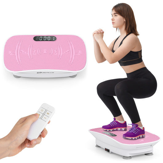 Vibration Plate Exercise Machine for Lymphatic Drainage and Weight Loss with 10 Speed Intensities-White