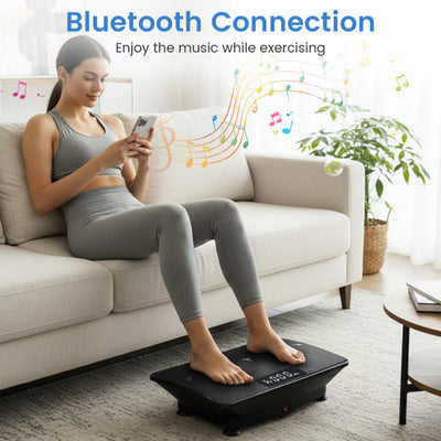 Vibration Plate Exercise Machine with Gravity Sensor for Home-Black