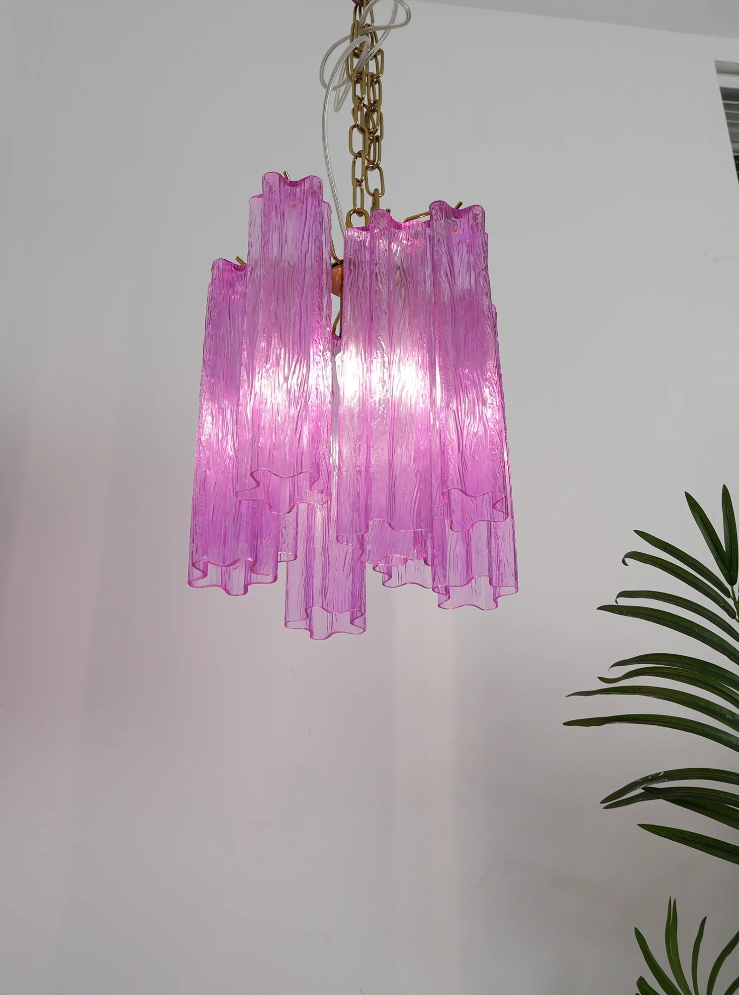 Vintage Amethyst Murano Glass Chandelier