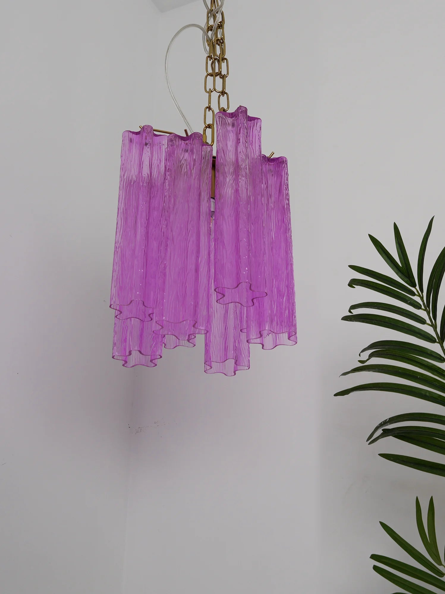 Vintage Amethyst Murano Glass Chandelier