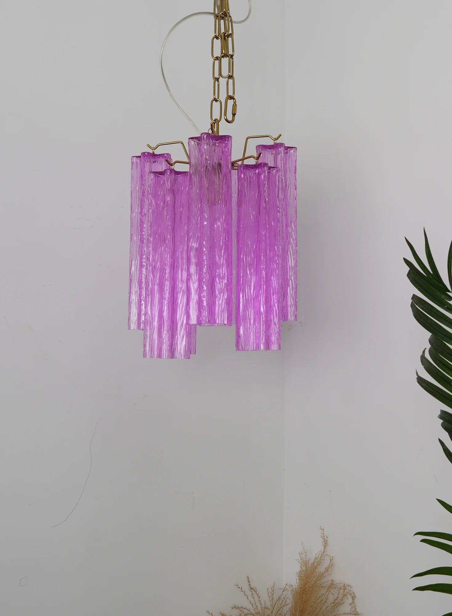 Vintage Amethyst Murano Glass Chandelier