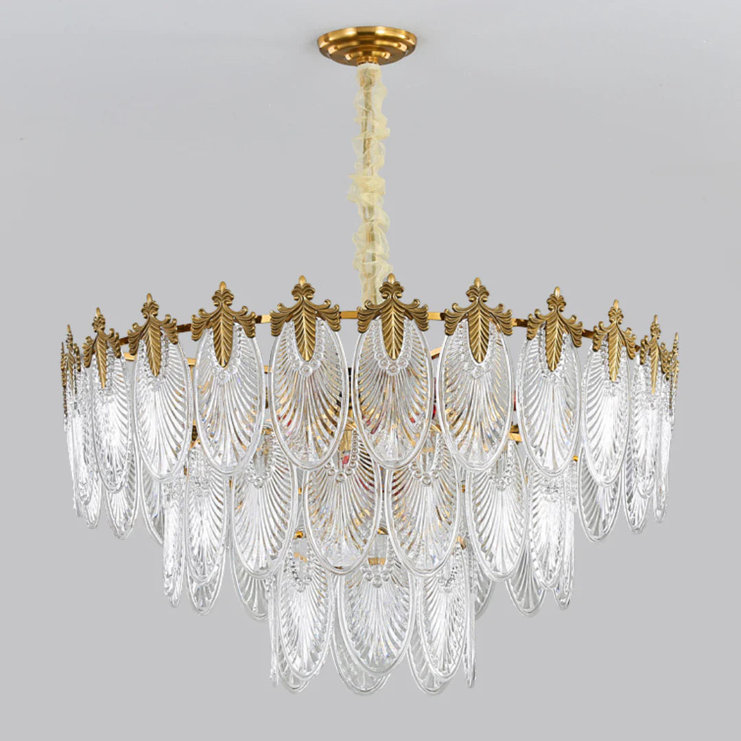 Vintage Crystal Leaf Chandelier